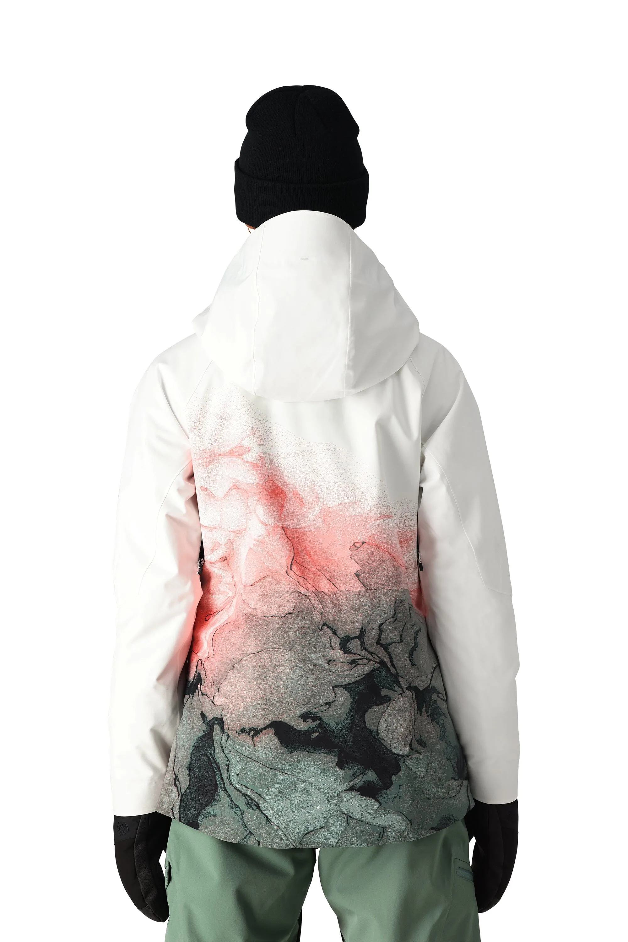 686 Women's Hydra Insulated Snowboard Jacket White Cypress Cloudbreak 2025