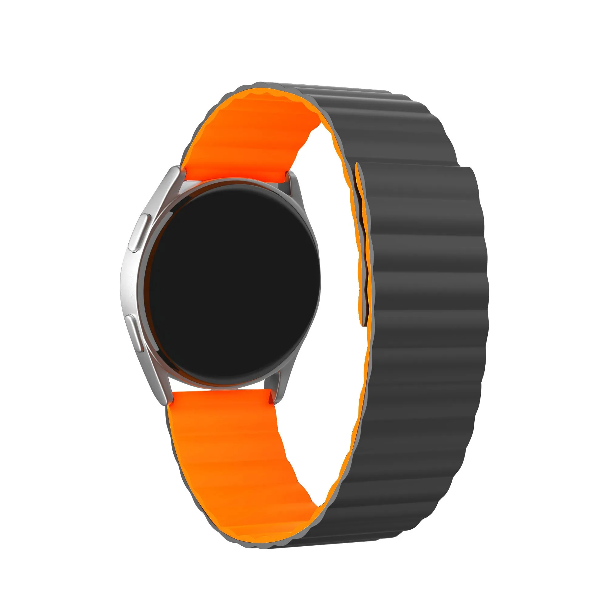 Amazfit GTR 3 (Pro) Magnetic Silicone Strap (Black/Orange)