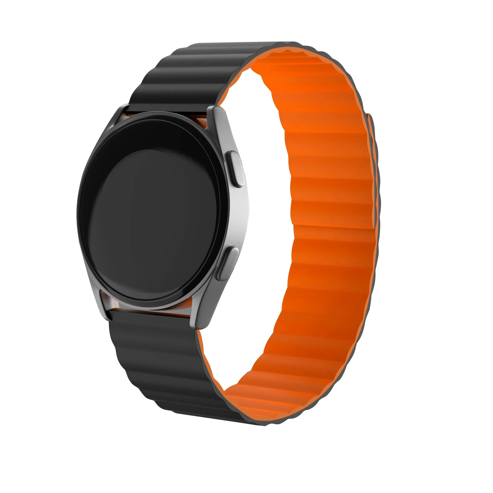 Amazfit GTR 3 (Pro) Magnetic Silicone Strap (Black/Orange)