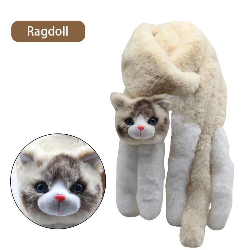 Autumn Winter Animal Plush Scarf