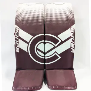 Bauer Supreme Ultrasonic - Used Pro Stock Goalie Leg Pads (Maroon/White)