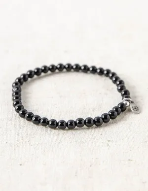 Black Agate Mini Gemstone Bracelet