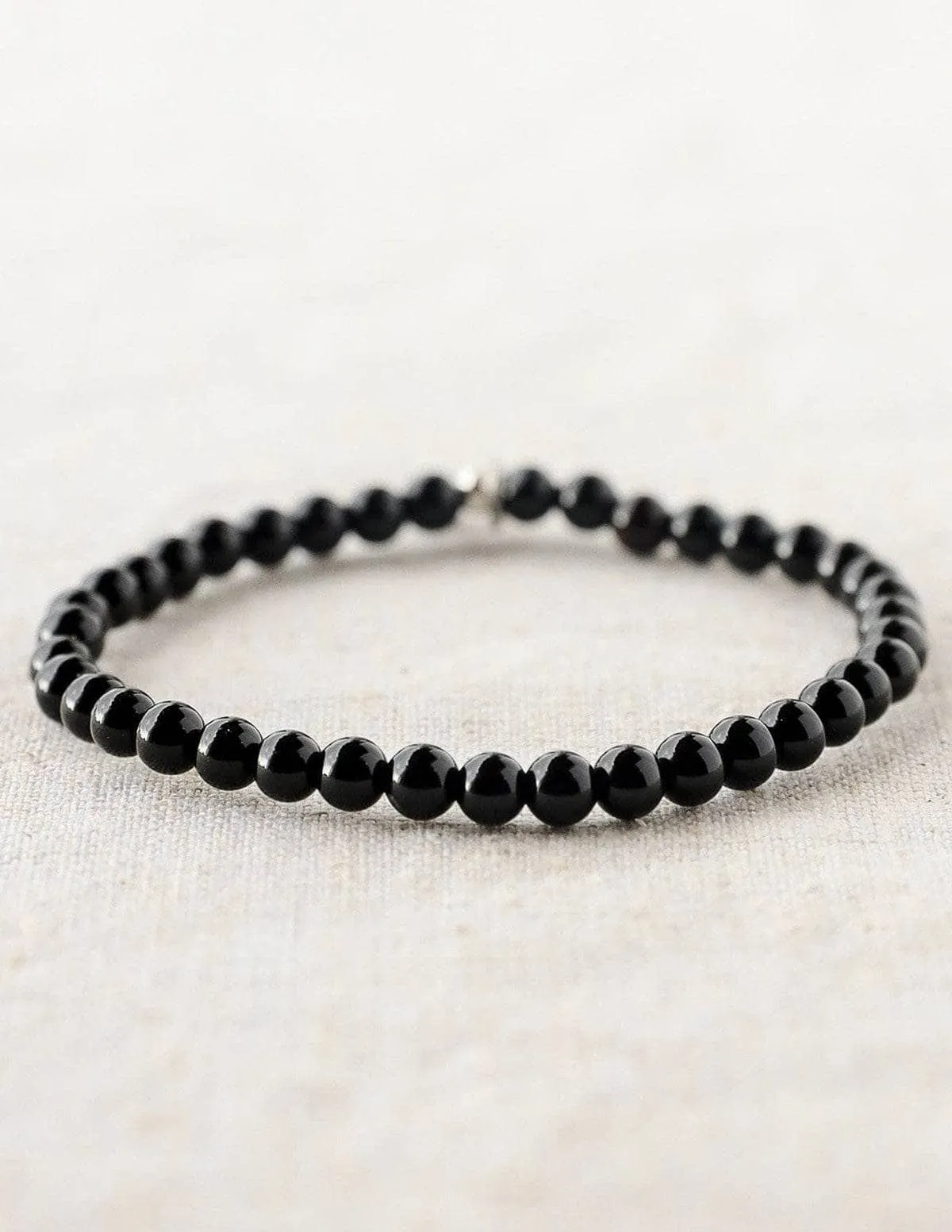 Black Agate Mini Gemstone Bracelet