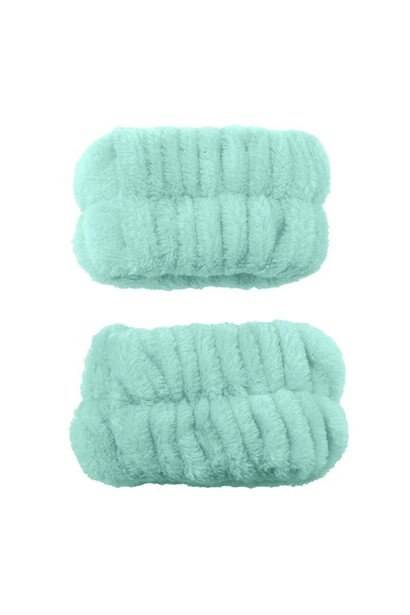 CALA 69136 Mint Spa Headband & Wristband Set