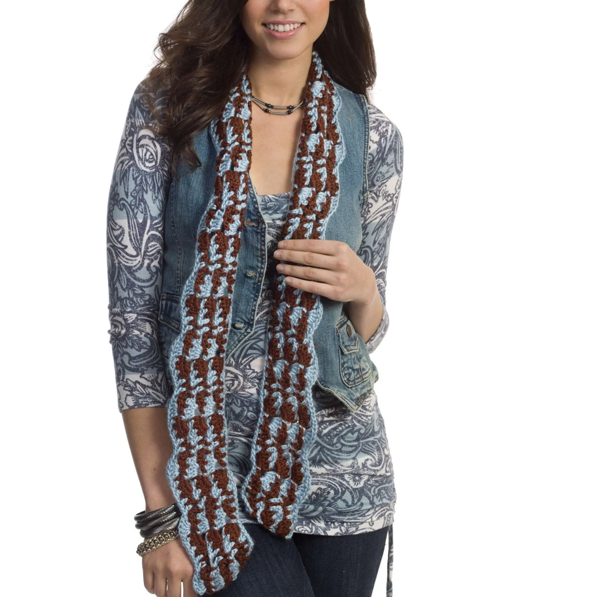 Caron Crochet Earth & Sky Scarf