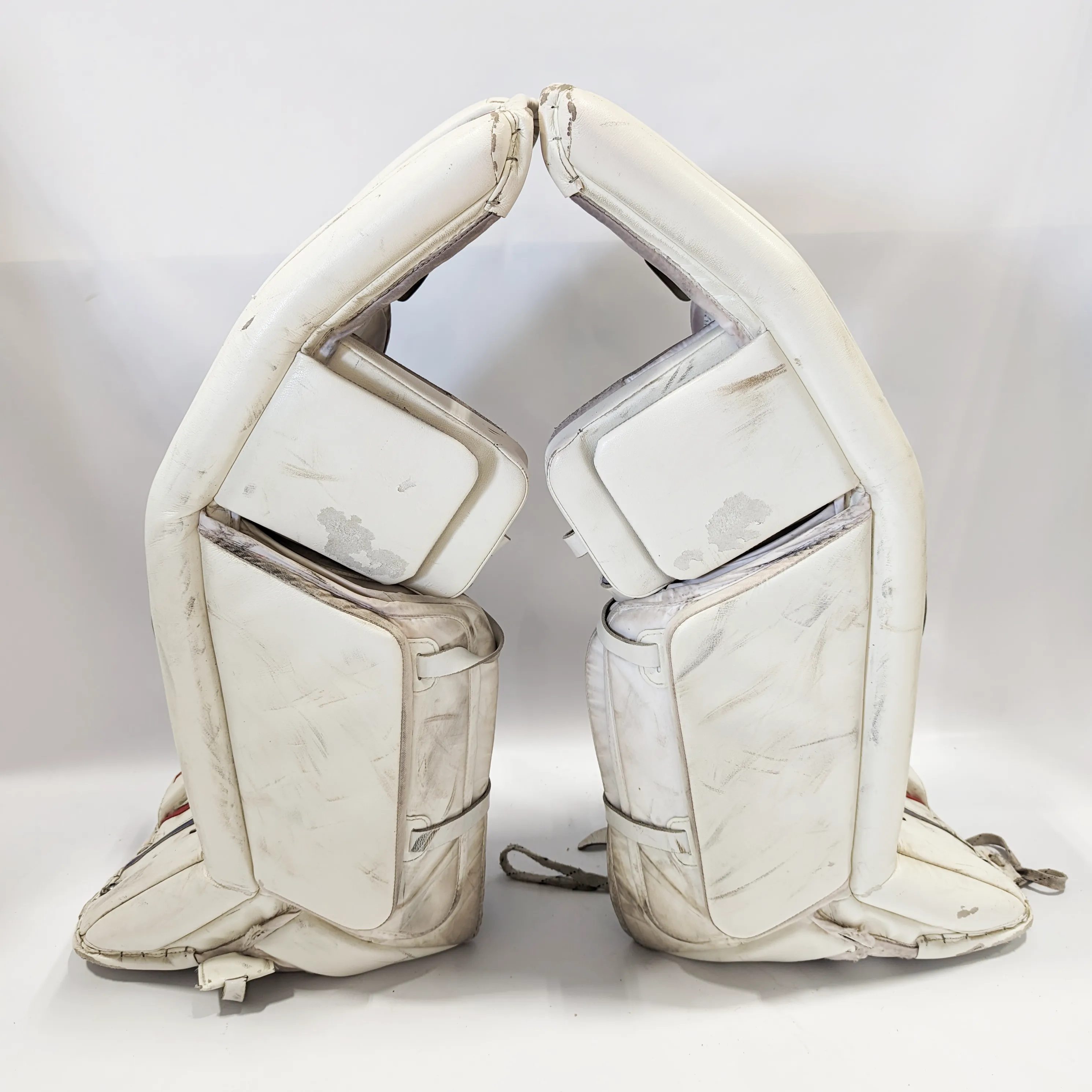 CCM Premier - Used Pro Stock Goalie Pads (White/Red/Blue)