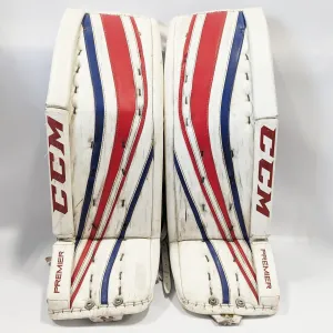 CCM Premier - Used Pro Stock Goalie Pads (White/Red/Blue)