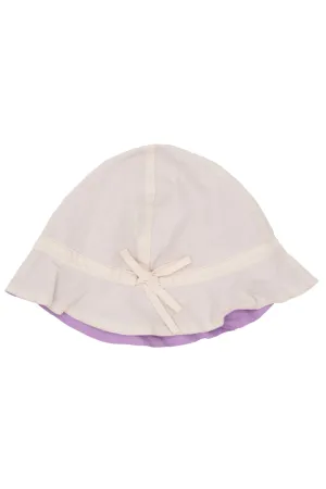 CRISP POPLIN REVERSIBLE SUMMER HAT - SOFT PINK LILAC