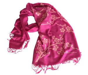 Custom Color Printed Scarves, Linen-Weave Pashmina