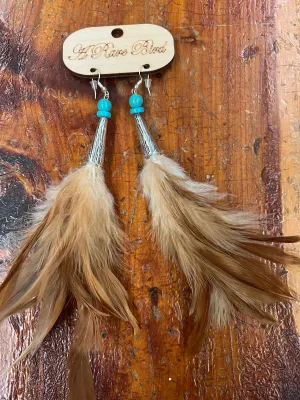 Dangling Feather Earrings by A Rare Bird