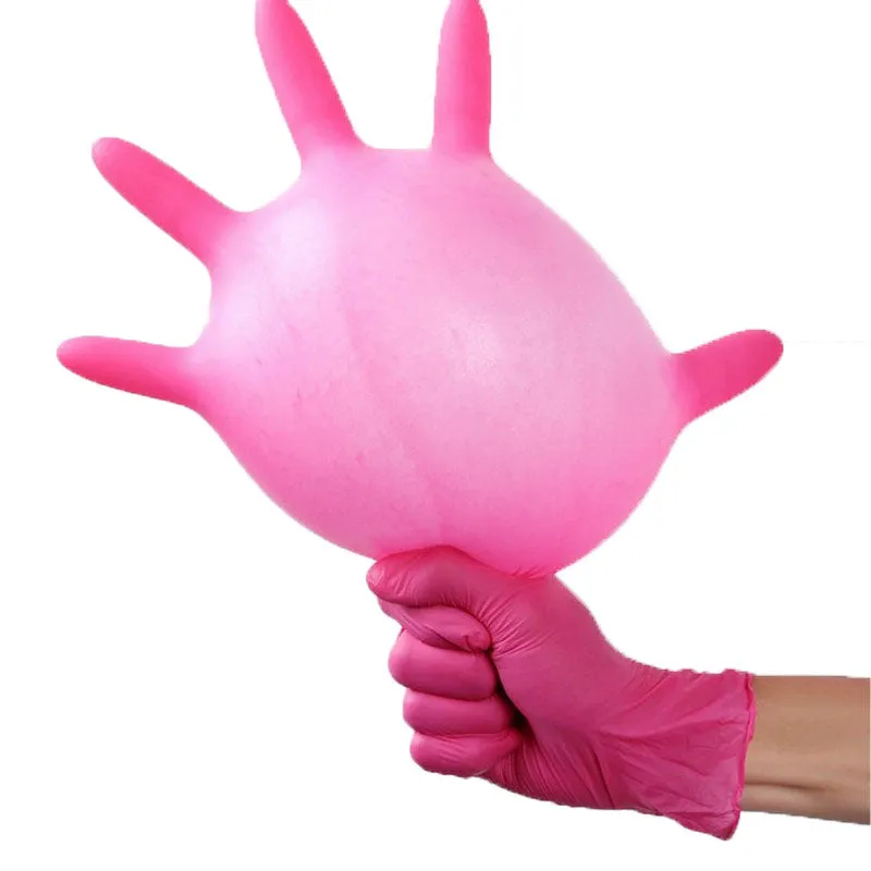 Disposable rubber latex household cleaning gloves