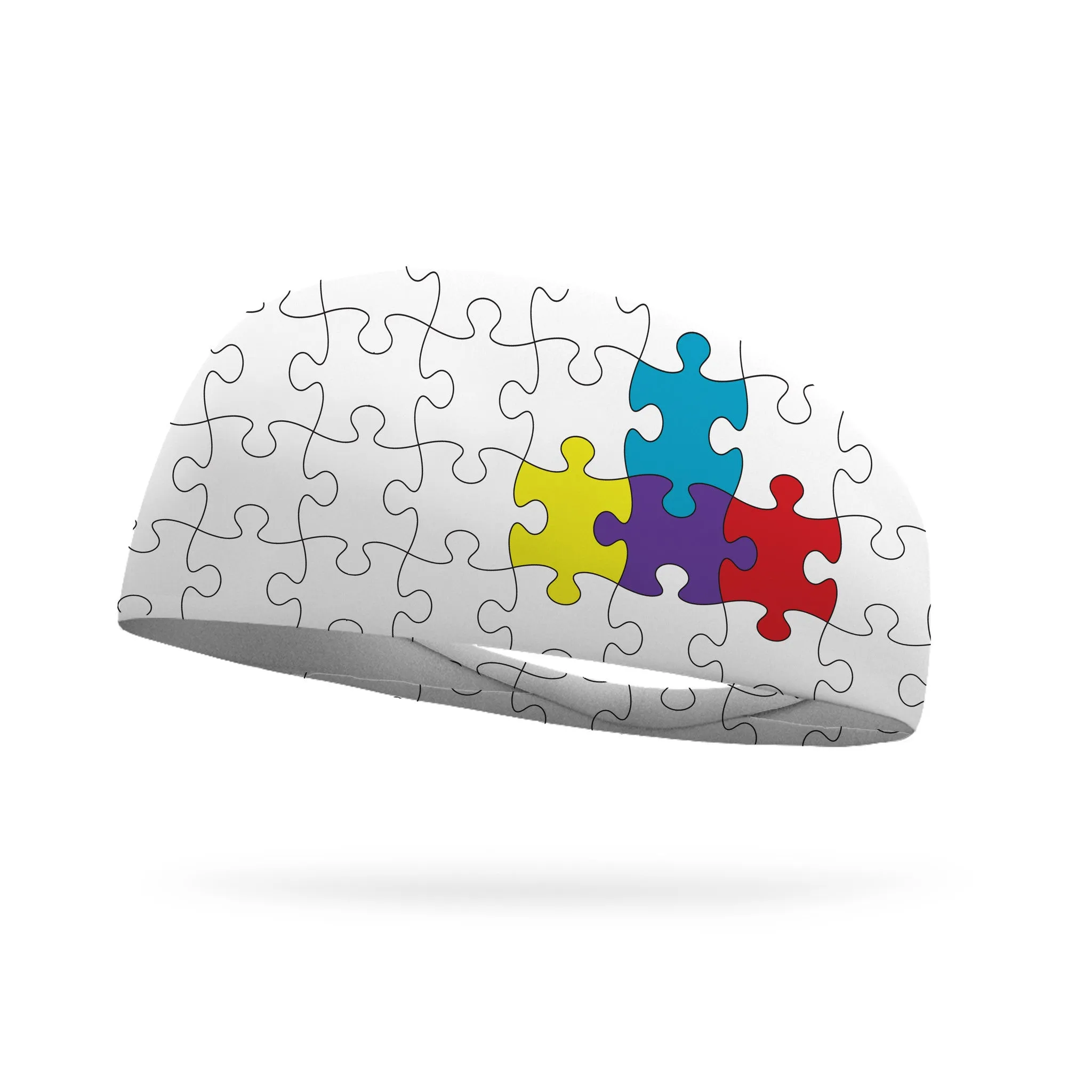 Doodle Puzzle Pieces Color Your Own Wicking Headband