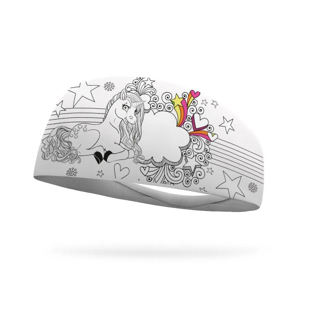 Doodle Unicorn Color Your Own Wicking Headband