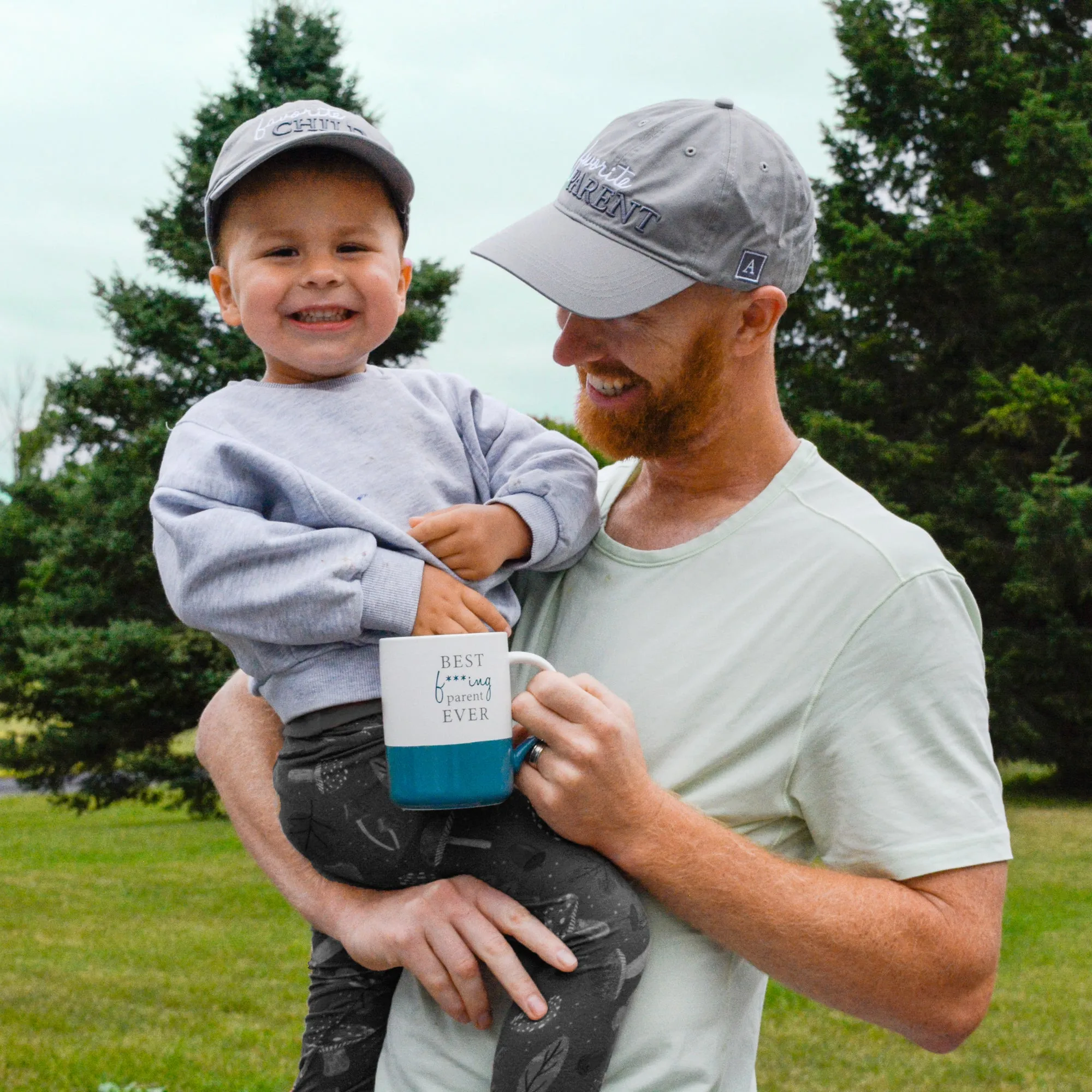 Favorite Adjustable Adult and Toddler Hat Set