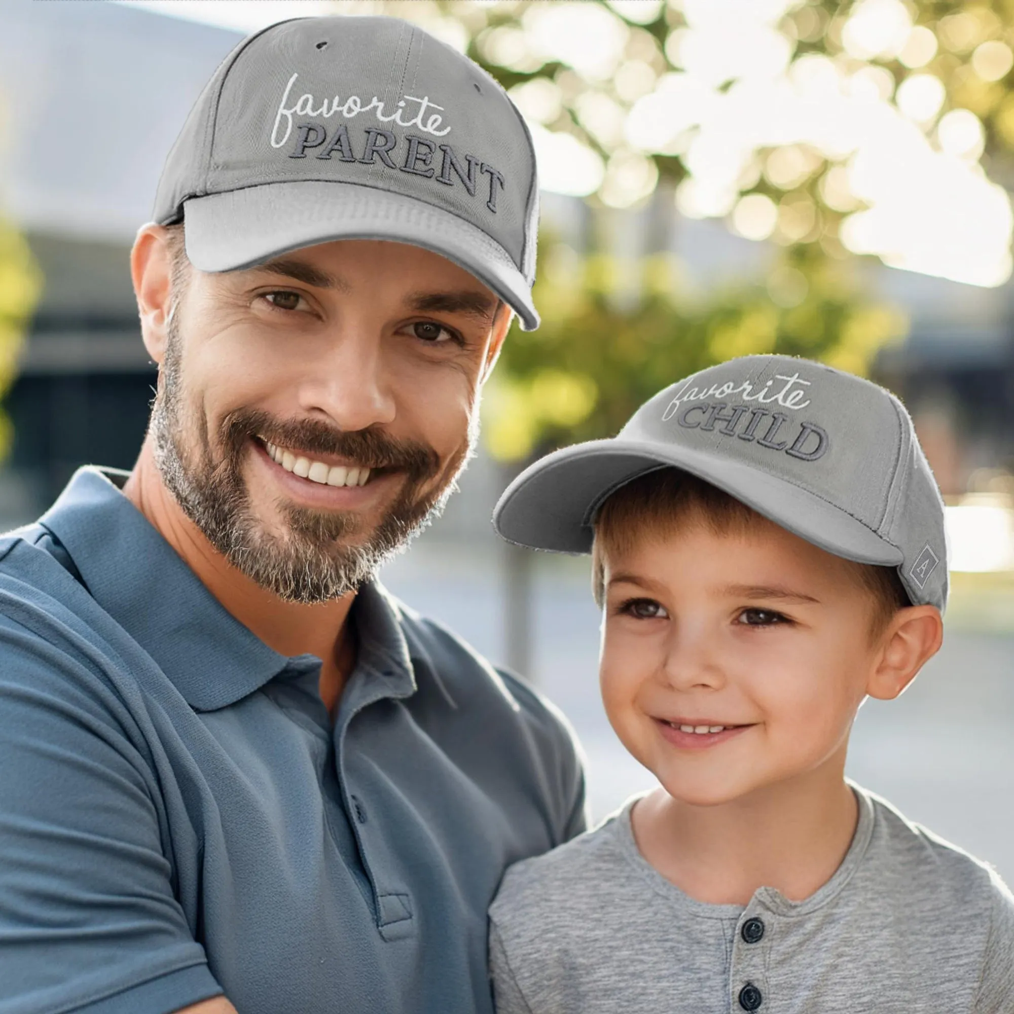 Favorite Adjustable Adult and Toddler Hat Set