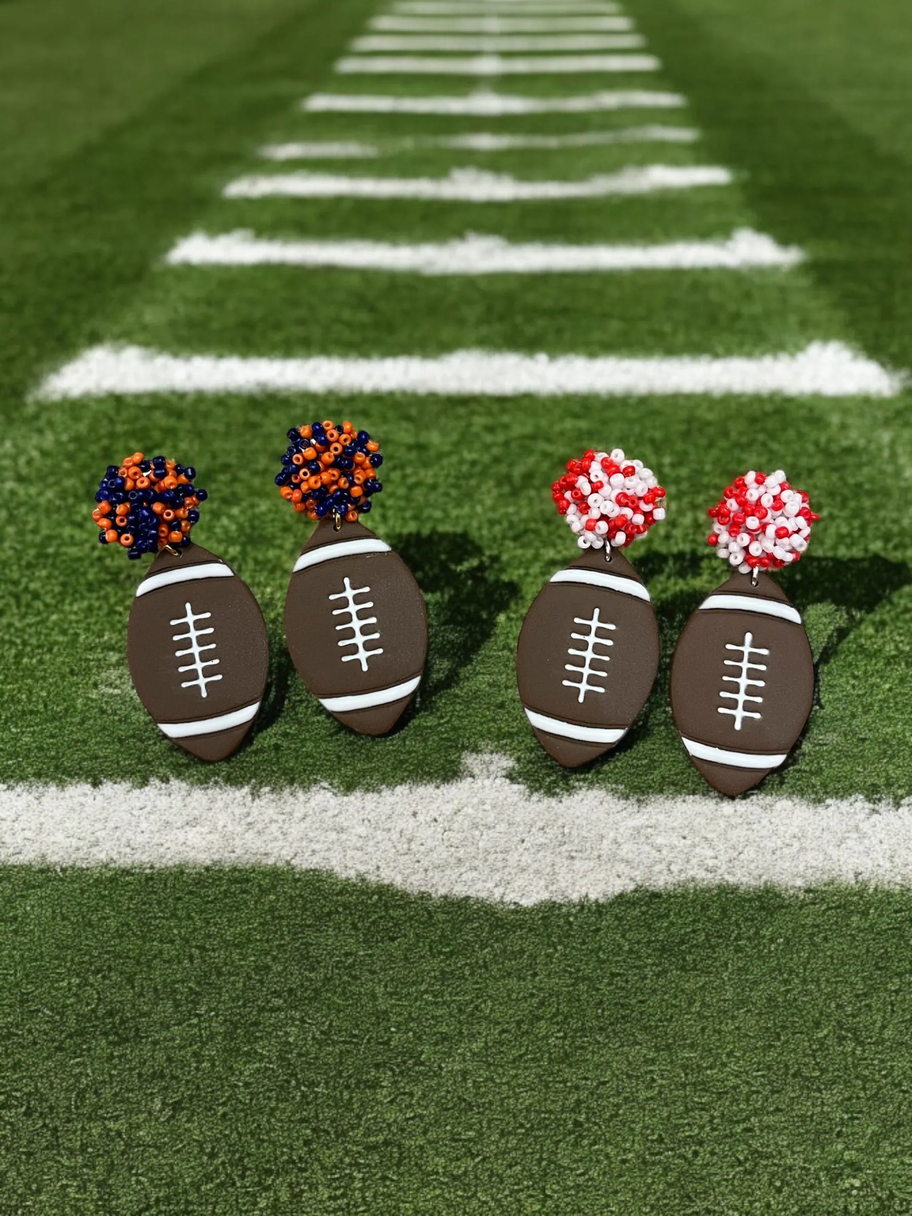 Football Clay Earrings