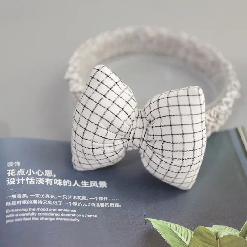 Girls 3D Plaid Bow Elastic Headband - ONLY 2 LEFT !!!