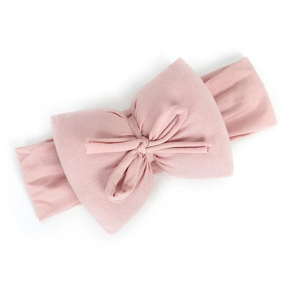 Girls Big 3D Bow Soft Stretch Headband