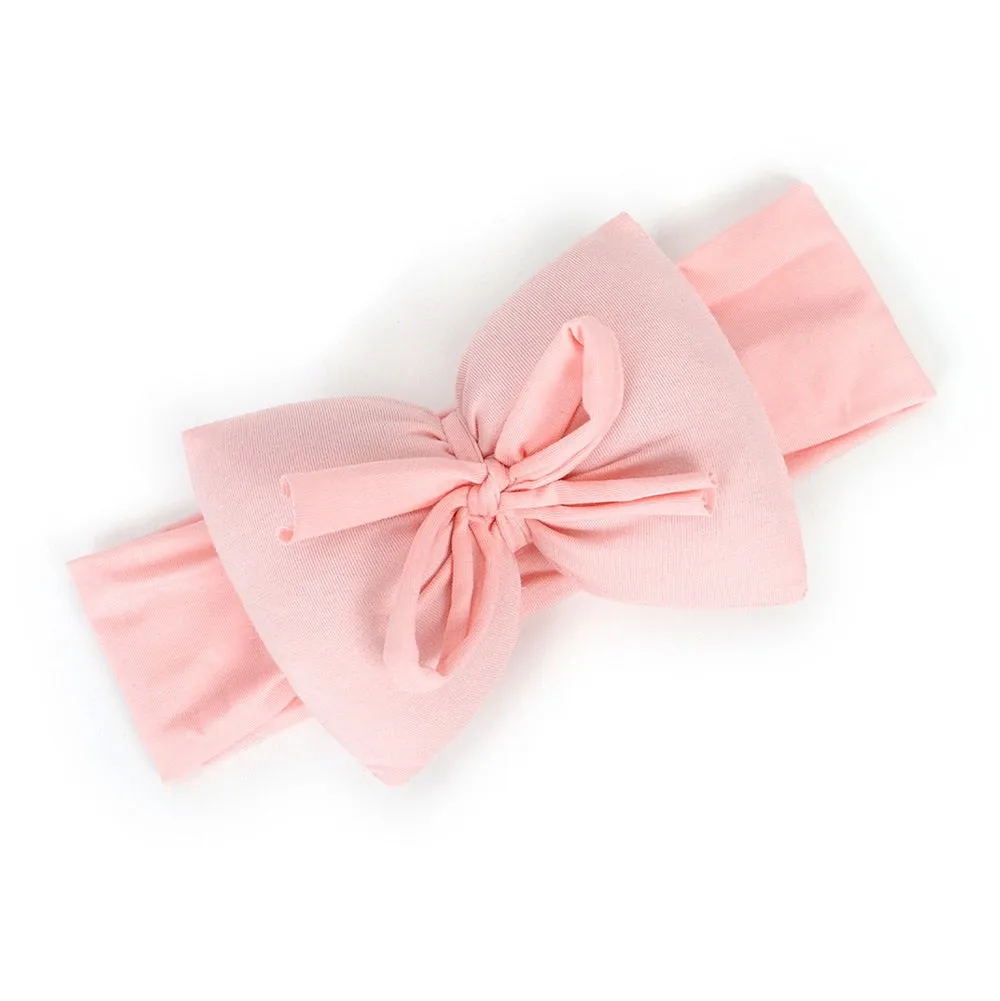 Girls Big 3D Bow Soft Stretch Headband