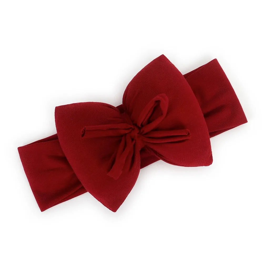 Girls Big 3D Bow Soft Stretch Headband