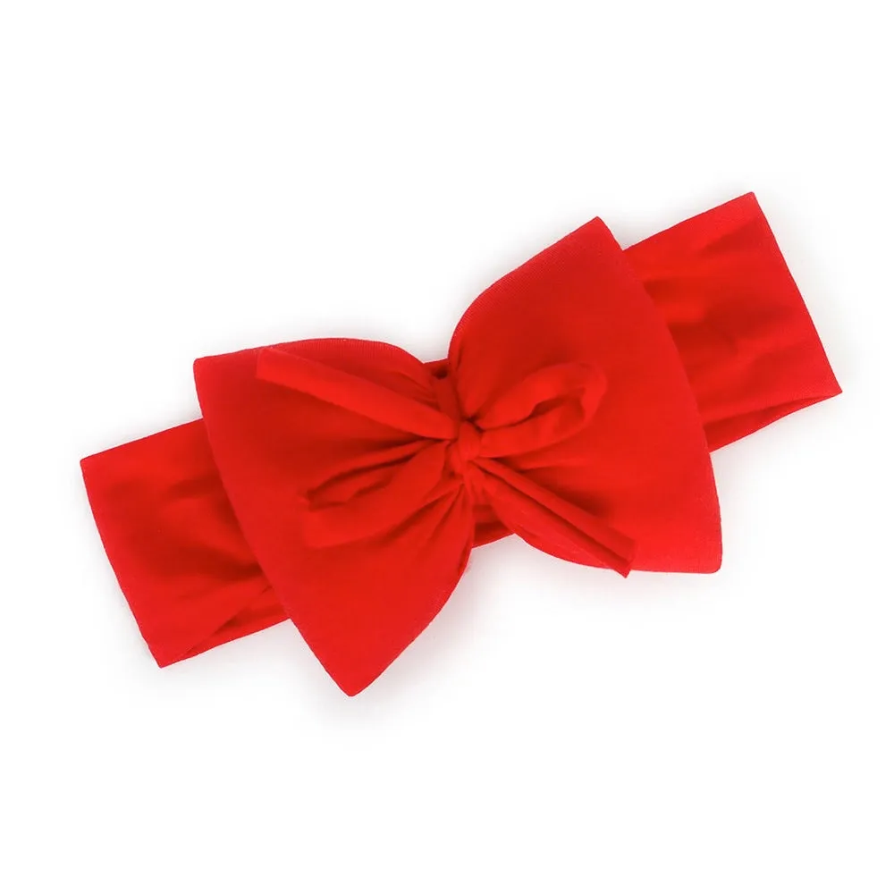 Girls Big 3D Bow Soft Stretch Headband