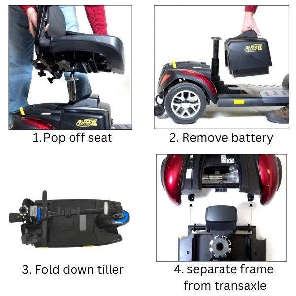 Golden Technologies Buzzaround XL 3-Wheel Mobility Scooter GB121-STD