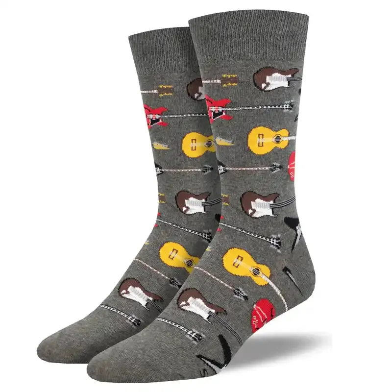 'Guitar Riff' Men's Printed Socks