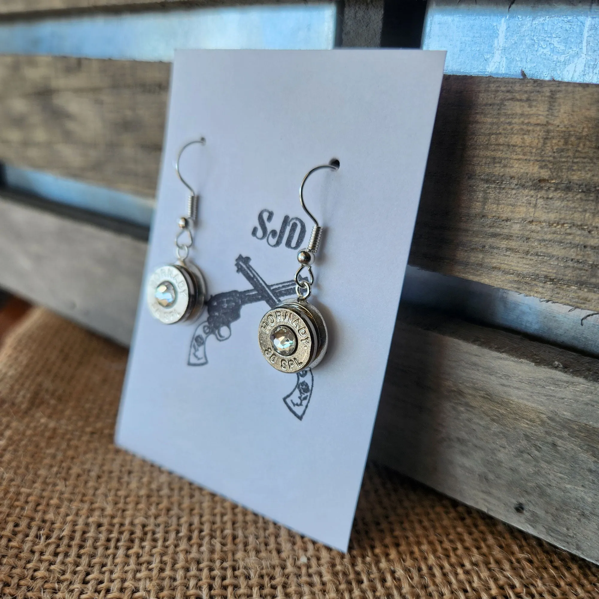 Headstamp Dangle Earrings | Soft Classic Tones