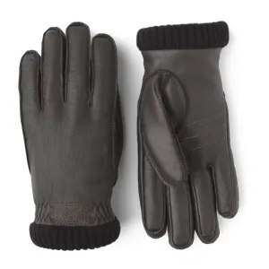 Hestra Deerskin Primaloft Rib Glove Dark brown