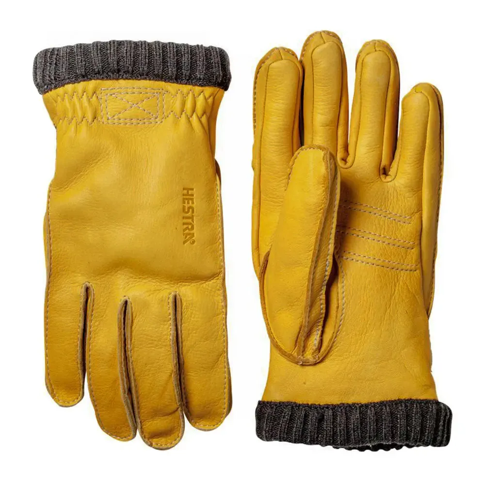 Hestra Deerskin Primaloft Rib Gloves Natural Yellow