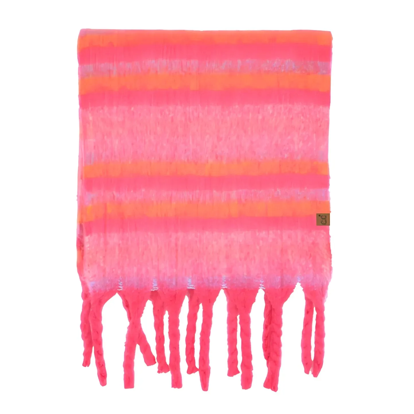 Horizontal Multi Color Stripe Woven Scarf