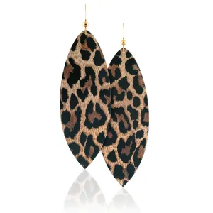 Leopard Leather Earrings