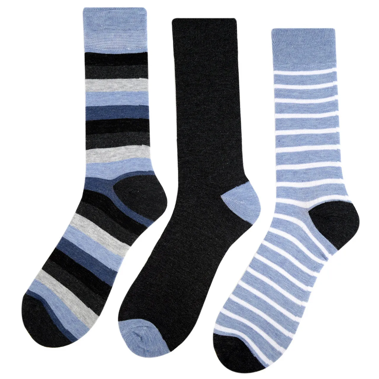 Men's 3 Pack Fancy Crew Socks - Choose from 10 Different Sets