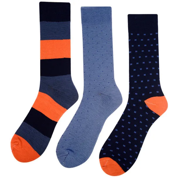 Men's 3 Pack Fancy Crew Socks - Choose from 10 Different Sets