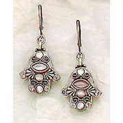 Michal Golan Soft Pink Hamsa Earrings