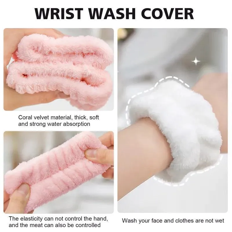 Microfiber Face Washing Wristband Towel: Stylish Water Absorption Aid