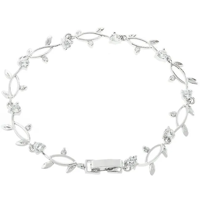 Nathana Romantic Vine Silver Bracelet  – 7in