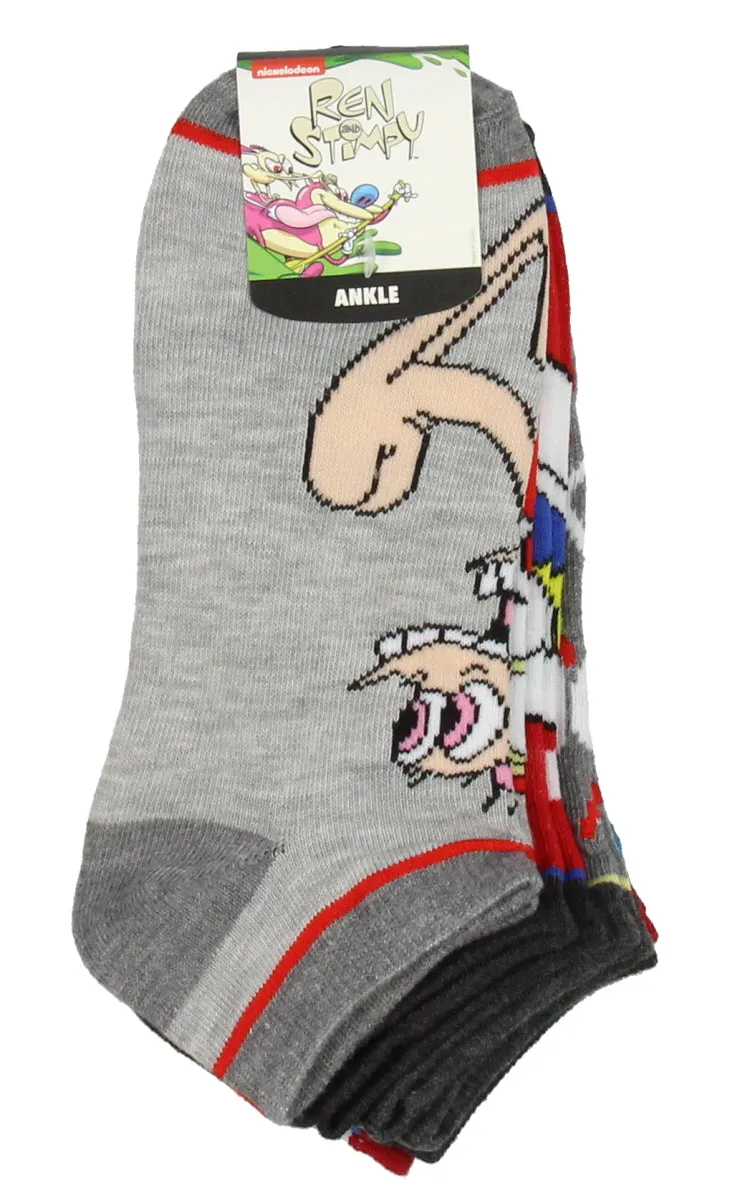 Nickelodeon Ren and Stimpy Cartoon Character Ankle Unisex No Show Socks