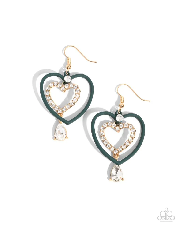 Paparazzi Earring ~ Soft and Sweet - Green