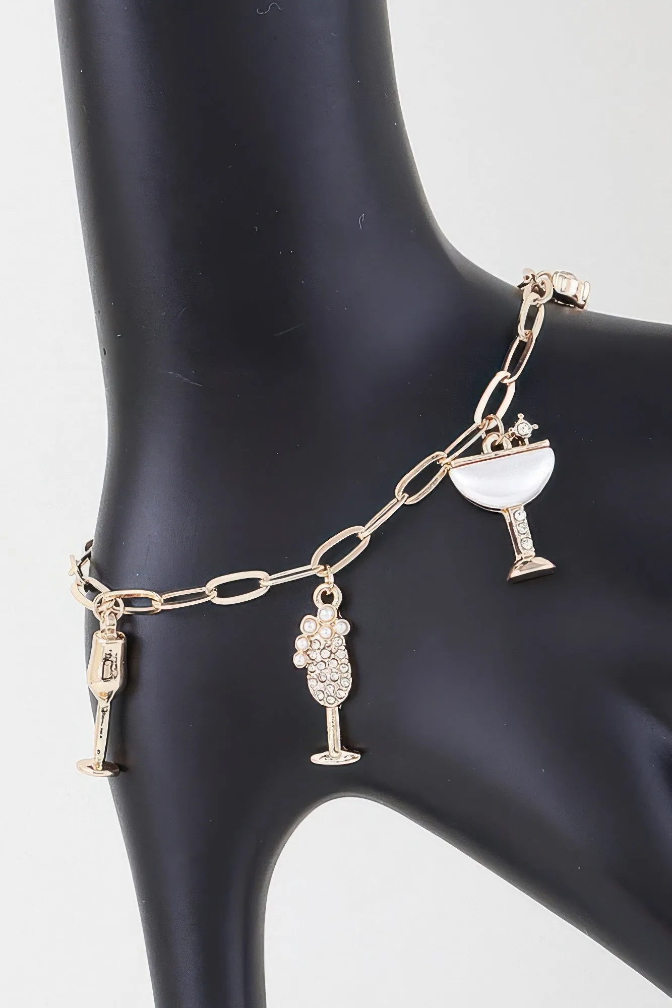 Party Drinks Charm Chain Bracelet