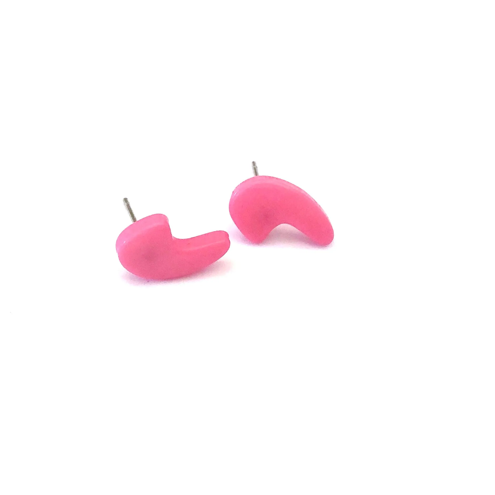 Pink Mod Swish Stud Earrings | for punctuation lovers