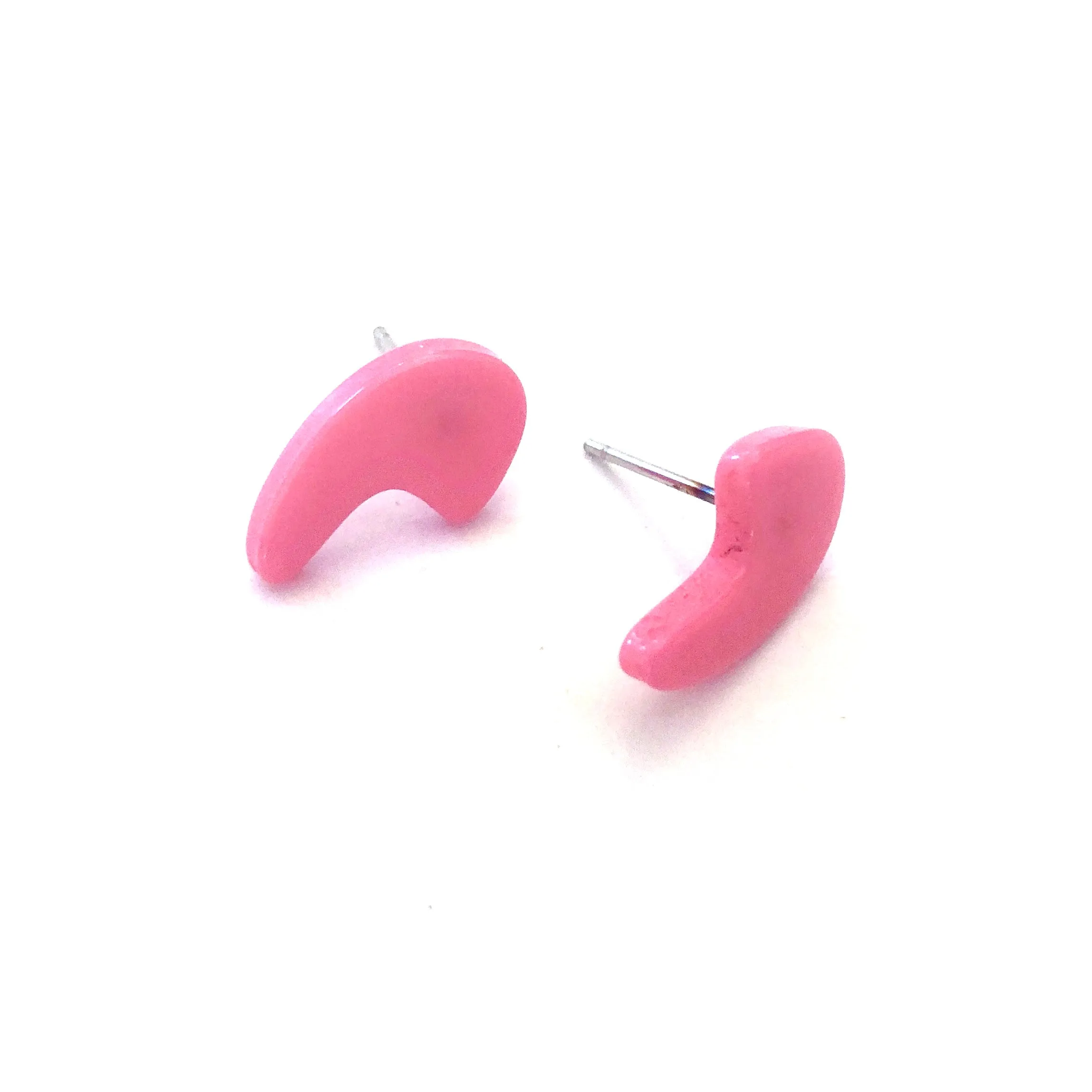 Pink Mod Swish Stud Earrings | for punctuation lovers