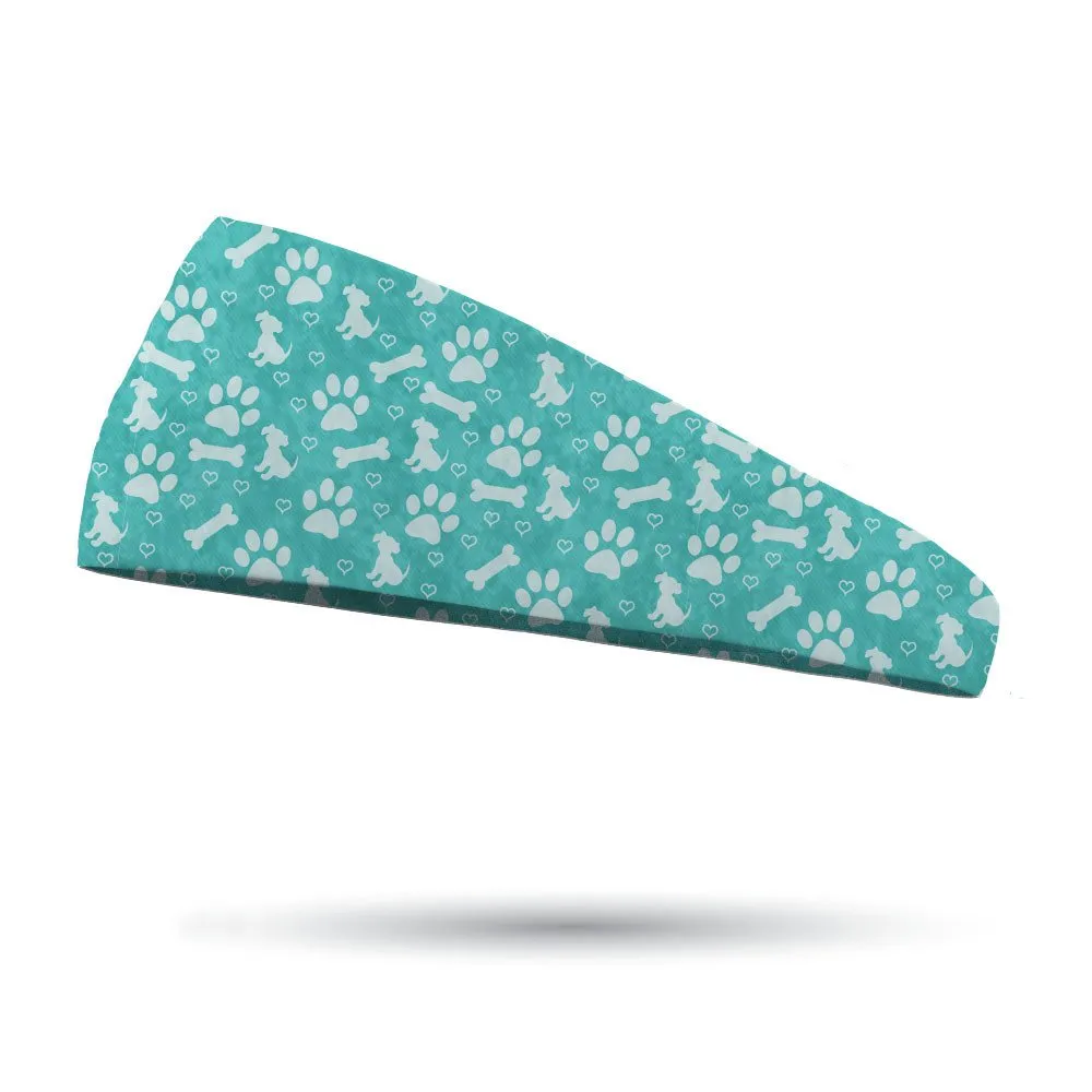 Puppy Love Wicking Headband - Snowflake White logo