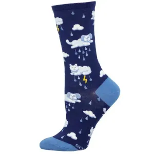 'Raining Cats & Dogs' Women's printed socks