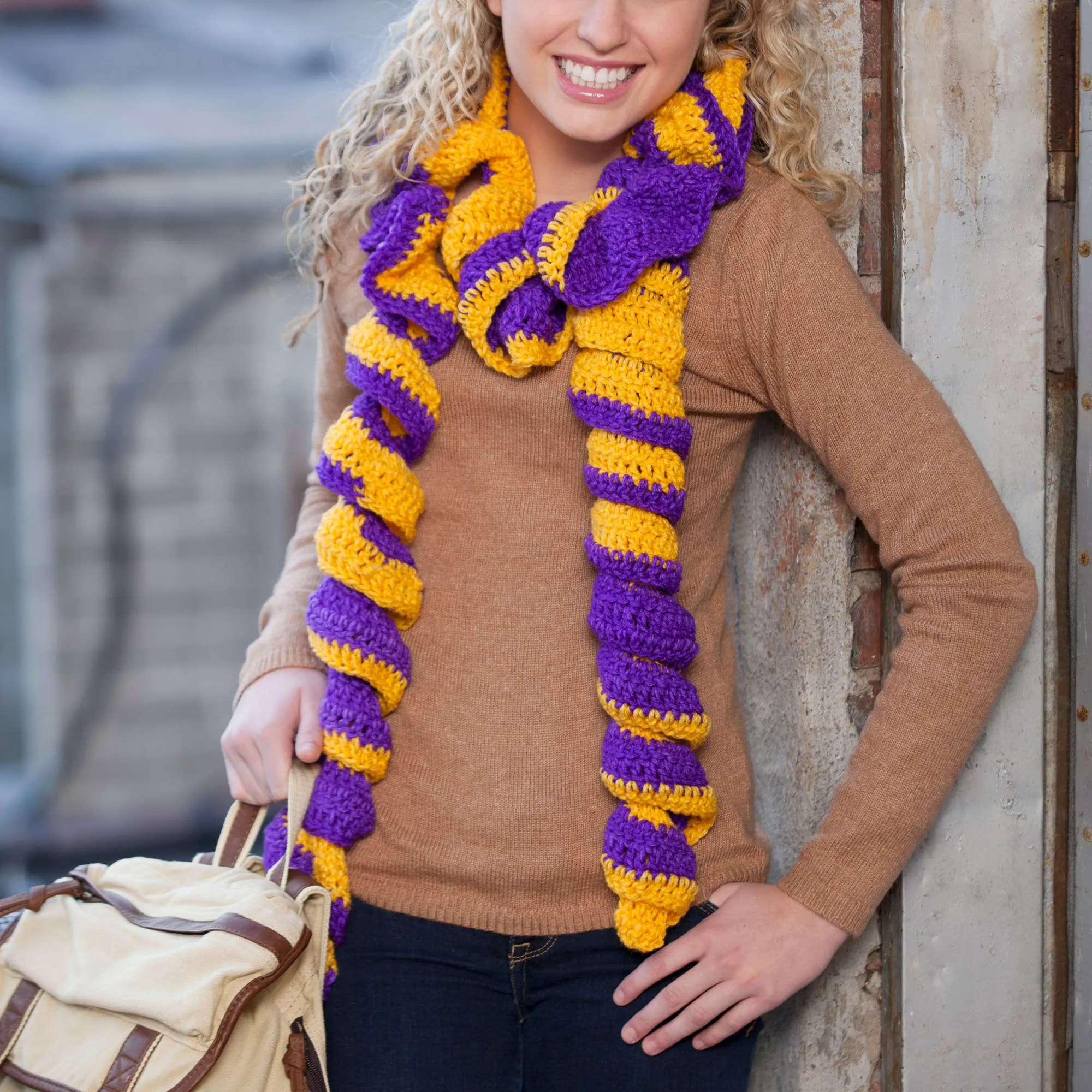 Red Heart Crochet Rah-Rah Ruffles Scarf