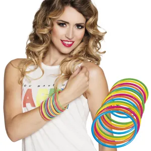 Set of 15 Colourful Bracelets Fun Fashion Accessory