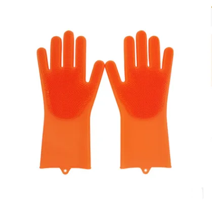 Silicone Heat-resistant Cleaning Brush Scrubbing Gloves