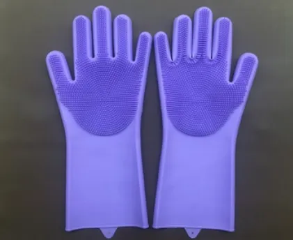 Silicone Heat-resistant Cleaning Brush Scrubbing Gloves