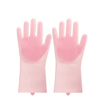 Silicone Heat-resistant Cleaning Brush Scrubbing Gloves