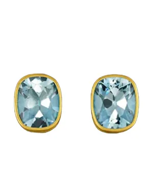 Soft Aqua Stud Earrings